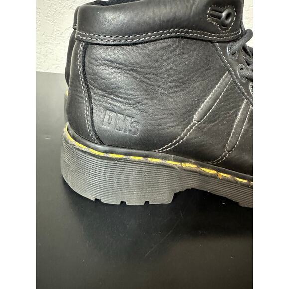 Dr. Martens 9763 Made In England Black Leather Chunky Work Boot Men 6 Grunge Y2K